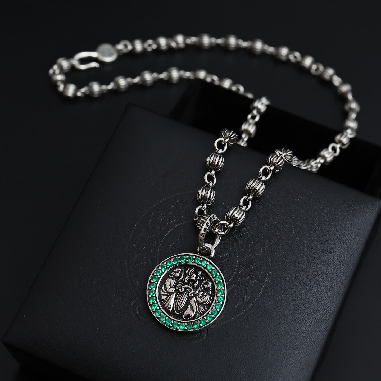 Chrome Hearts Classic Heart Silver & Gold Plated Medallion Necklace